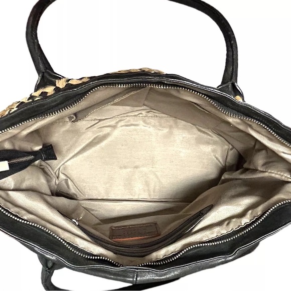 Roberto Pancani Firenze Handwoven Leather Tote Haircalf Mutton Made in Italy - Picture 10 of 11